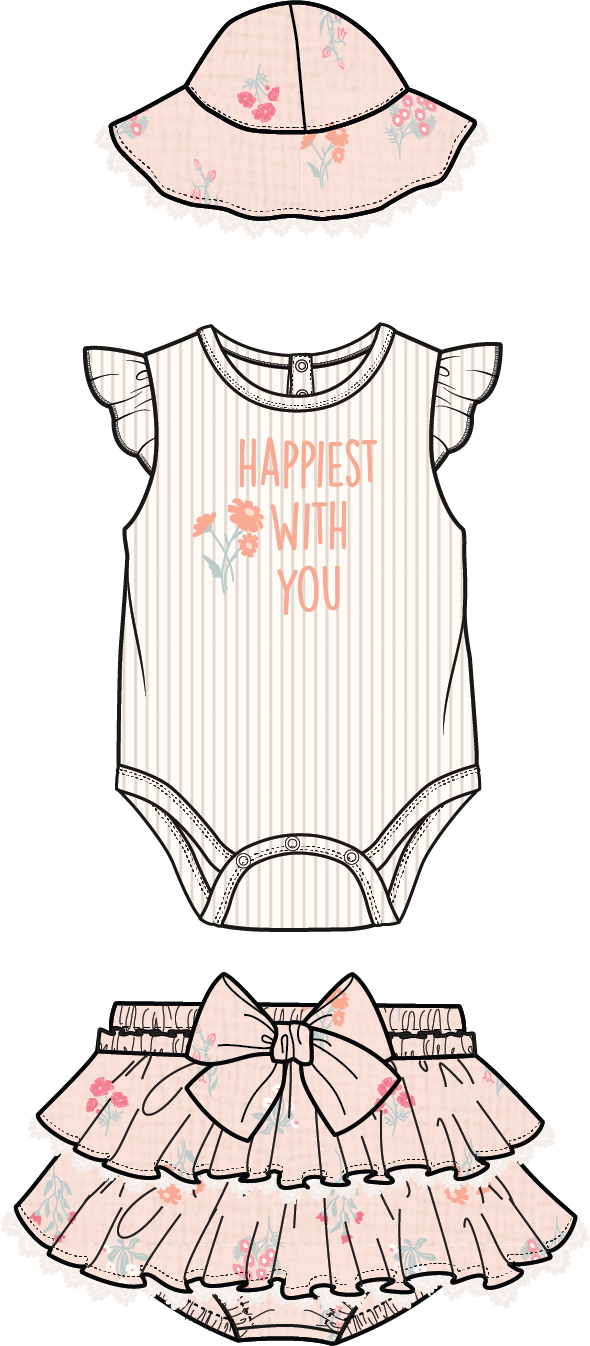 3 Piece Tutu Set: Happiest with You