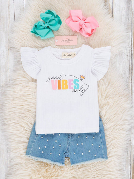"Good Vibes Only" Short Set