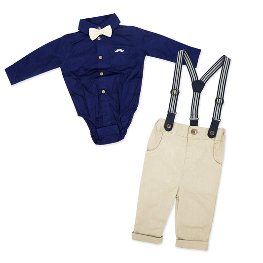 4 Piece Set w/ Suspenders & Bowtie