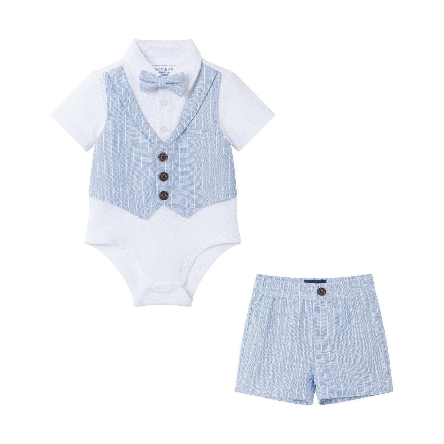 Pinstripe Vest & Short Set