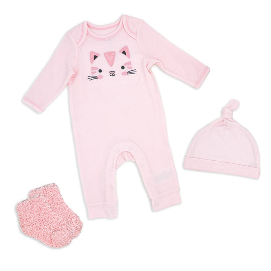3 Piece Kitty Romper Set