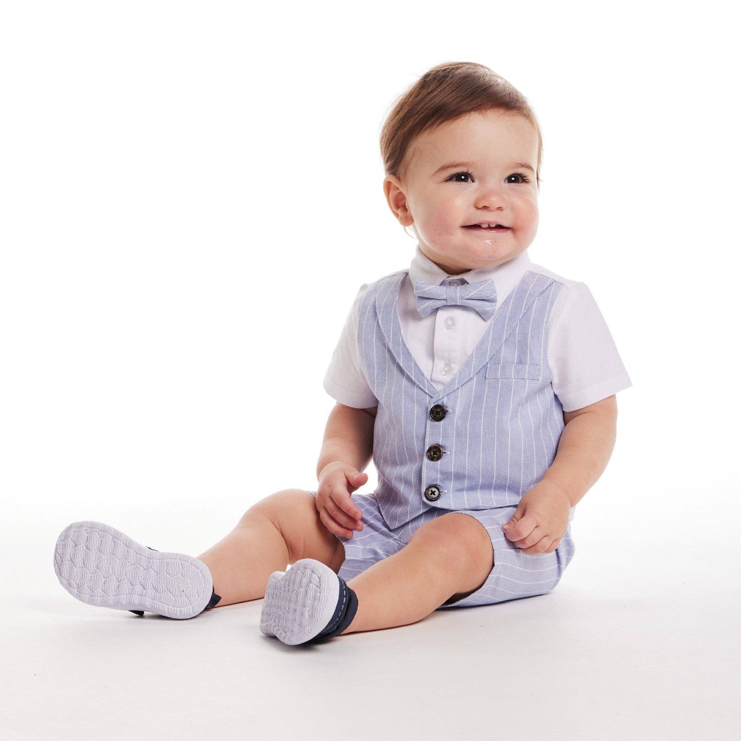 Pinstripe Vest & Short Set