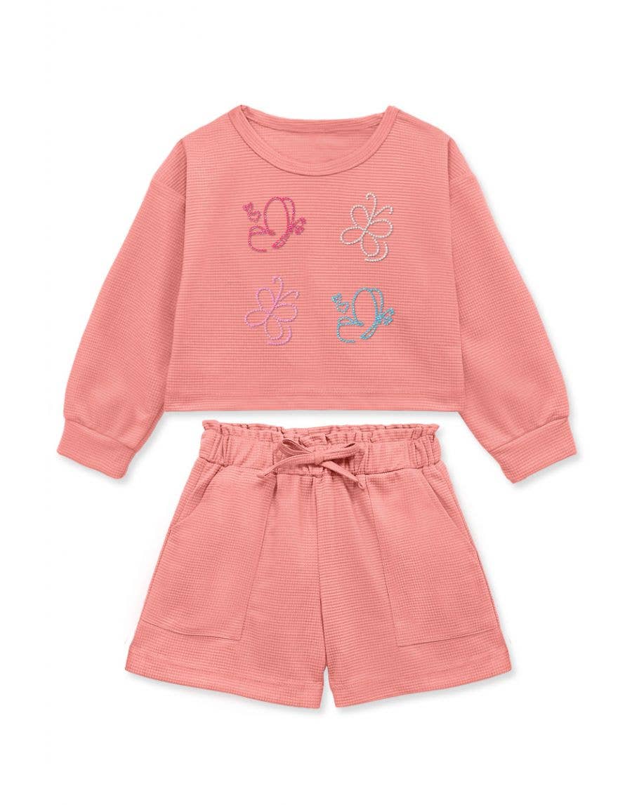 Rhinestone Girl's 2pc Short Set