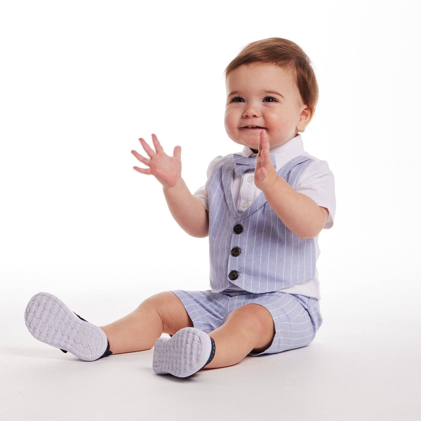 Pinstripe Vest & Short Set