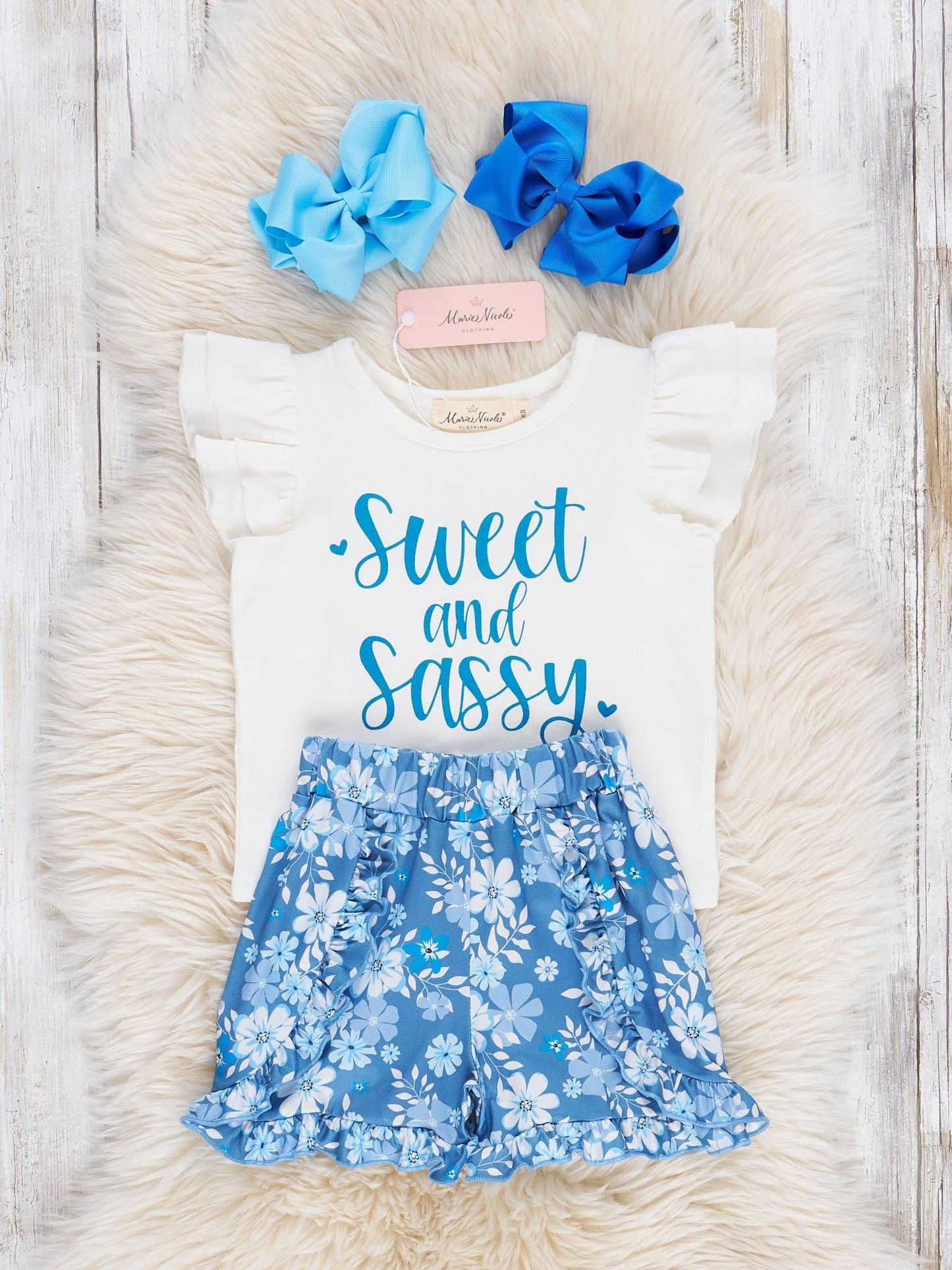 Sweet & Sassy Floral Ruffle Outfit