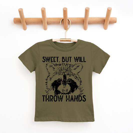 "Sweet But Will Throw Hands" Graphic Tee