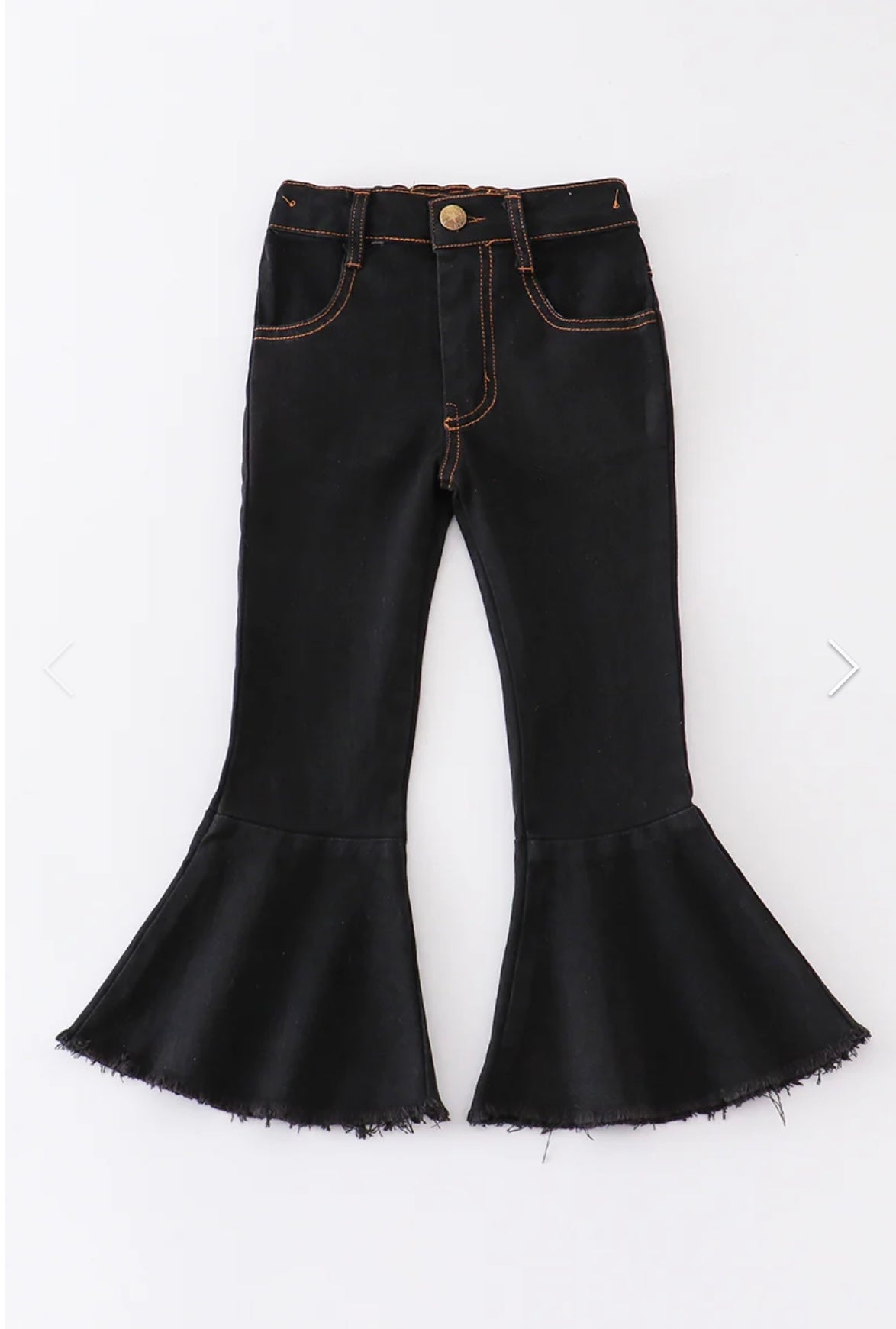 Black Denim Bell Bottom Jeans