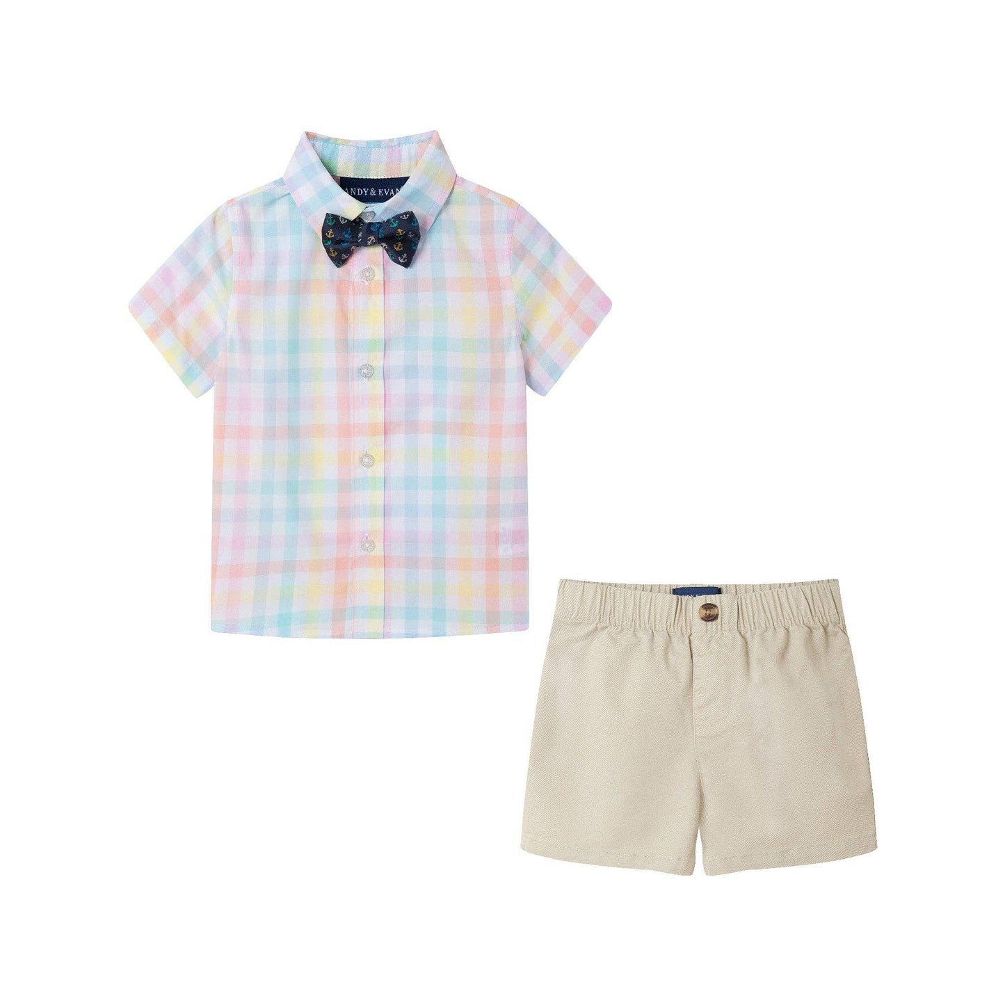 Plaid 3 piece set w/ bowtie