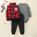 3 pc. Plaid Vest Set