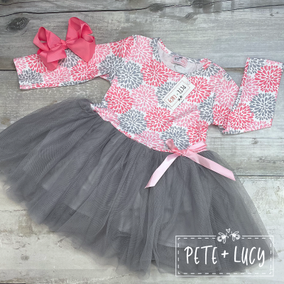 Pink Dahlia Tutu Dress