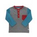 Blue, Maroon, and Gray Henley Tee