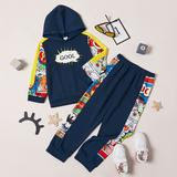 Comic Strip Hooded Set