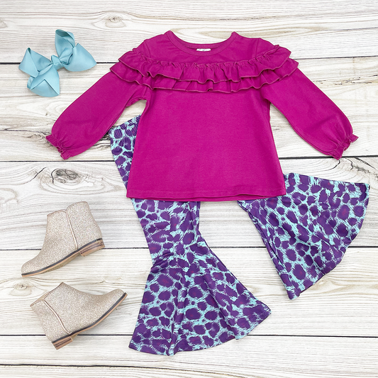 Wild Fuschia Bell Bottom Set